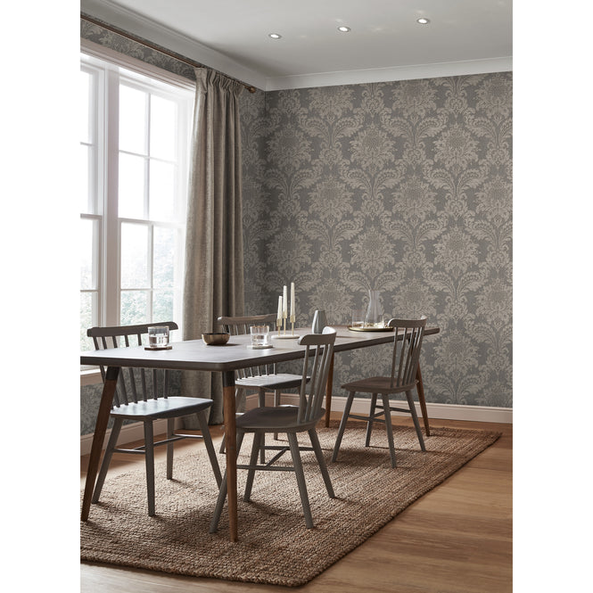 輸入壁紙 Graham & Brown / INDULGENCE / ARCHIVE DAMASK TAUPE 119970