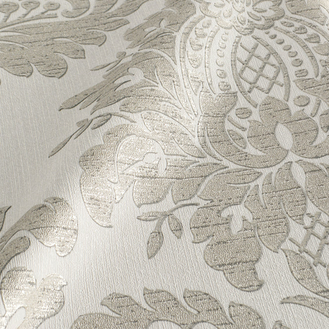 輸入壁紙 Graham & Brown / INDULGENCE / ARCHIVE DAMASK GREY 119972