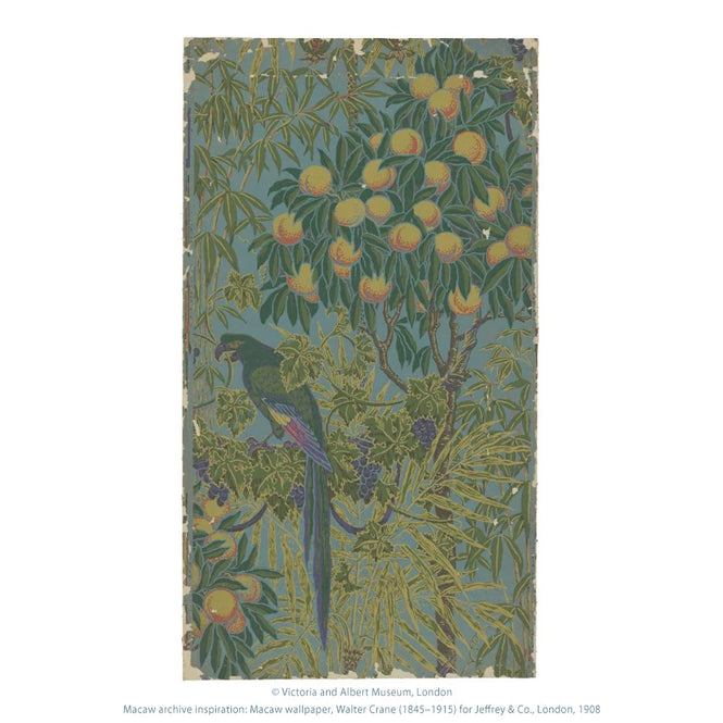 ※「MACAW」の元となった、Walter Crane によるオリジナル壁紙（木版印刷）