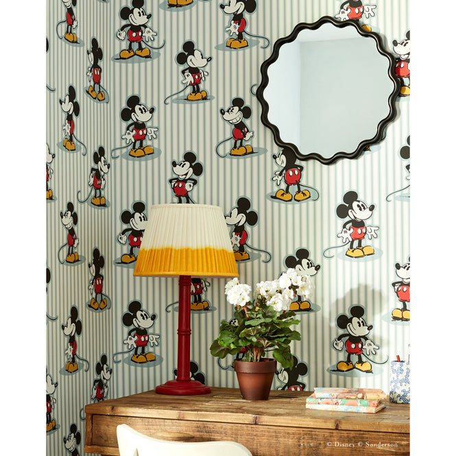 Sanderson / Disney Home X Sanderson Wallpapers / MICKEY STRIPE / Sea Salt 217271