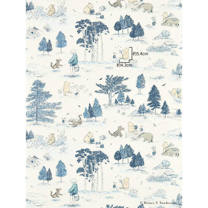 Sanderson / Disney Home X Sanderson Wallpapers / WINNIE THE POOH / Bonbon Blue 217281