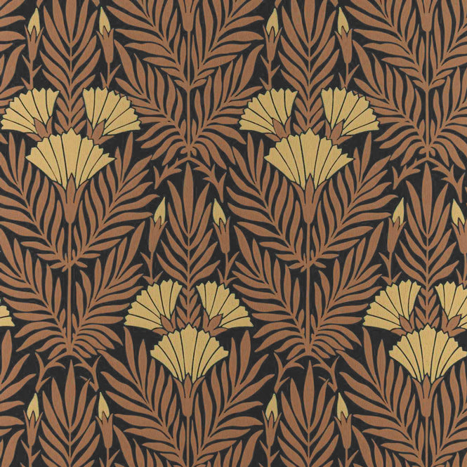輸入壁紙 1838 Wallcoverings / V&A DECORATIVE PAPERS / FLORAL FANFARE Burnt Orange 2311-171-03