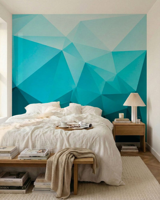 PHOTOWALL / Blue Geometric Shapes (e25004)