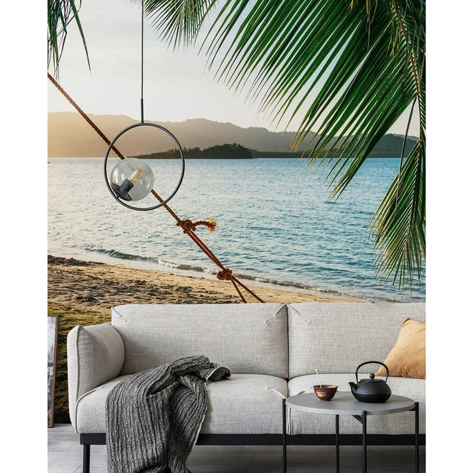 PHOTOWALL / Empty Hammock between Palm Trees (e313875)