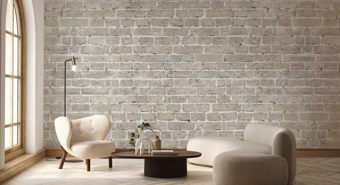 PHOTOWALL / White Wash Brick Wall (e318137)