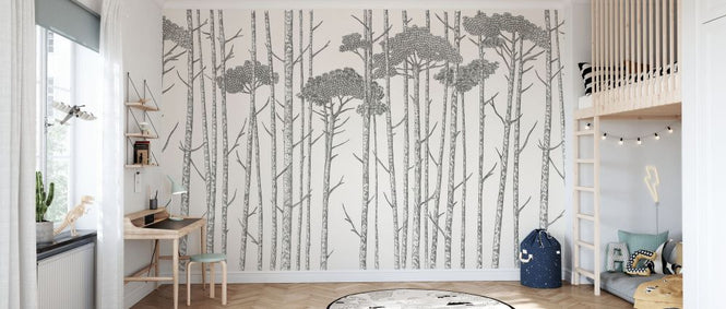 PHOTOWALL / Tree Tops - Black (e325467)