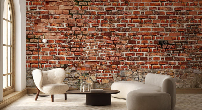 PHOTOWALL / Collapsed and Repaired Brick Wall (e328443)