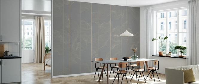 PHOTOWALL / Illuminated Lines Curved - Grey (e84147)