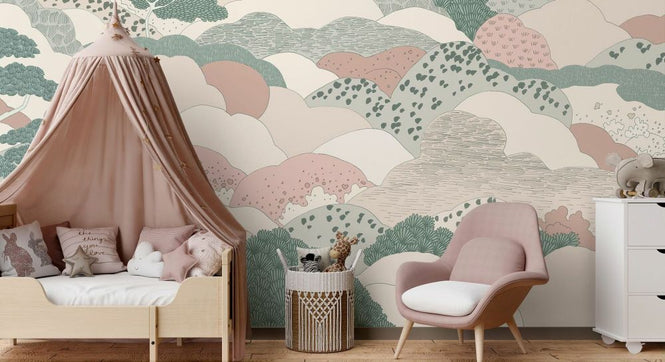 PHOTOWALL / Highlands - Sage Pink (e84678)