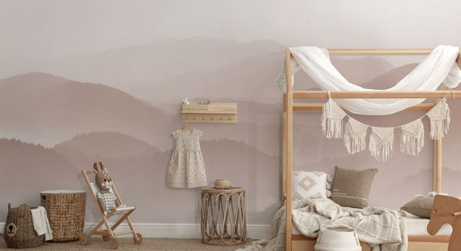 PHOTOWALL / Velvet Mountains - Pink (e93001)