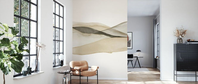 PHOTOWALL / Boho Watercolour Landscape - Beige and Grey II (e93054)