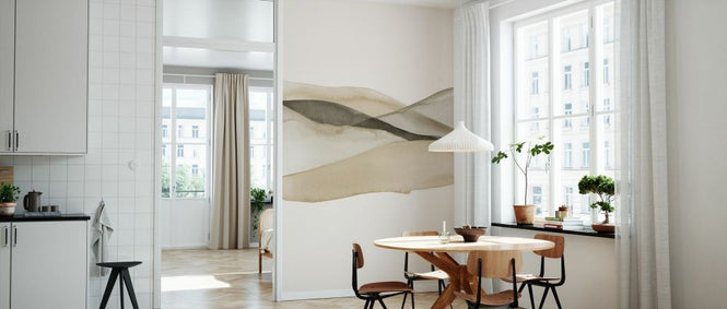 PHOTOWALL / Boho Watercolour Landscape - Beige and Grey II (e93054)