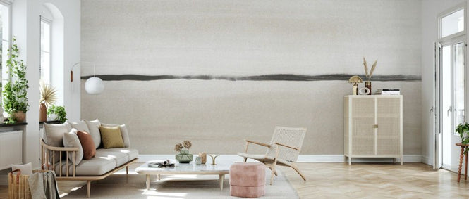 PHOTOWALL / Minimalist Abstract Landscape - Beige Tones (e93058)