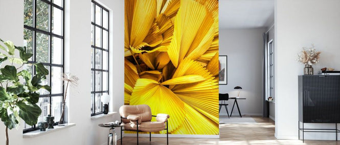 PHOTOWALL / Dreamy Bali - Yellow Palm Leaves (e93150)