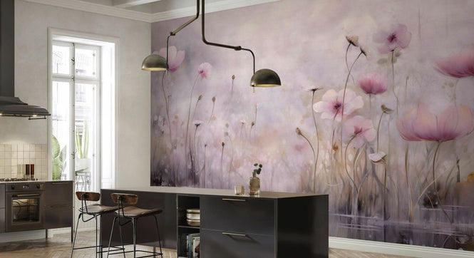 PHOTOWALL / Pink Water Poppies (e93563)