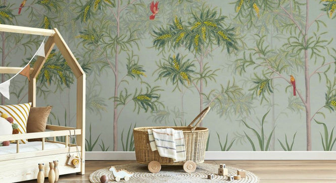 PHOTOWALL / Feathered Grove - Blue (e94145)