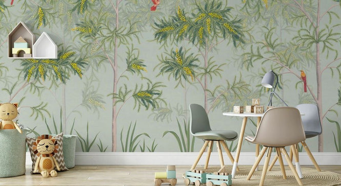 PHOTOWALL / Feathered Grove - Blue (e94145)