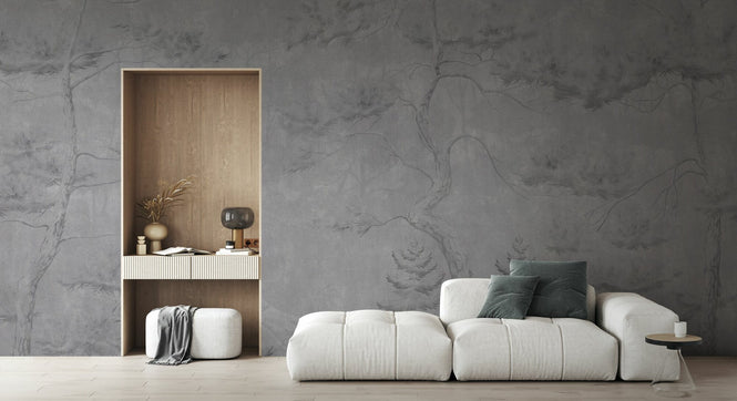 PHOTOWALL / Tall Trees - Light Grey (e94311)