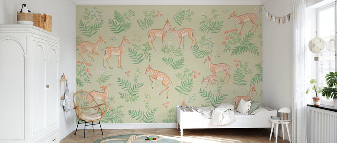 PHOTOWALL / Baby Deer - Green (e94323)