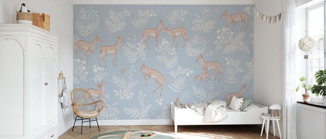 PHOTOWALL / Baby Deer - Blue (e94325)