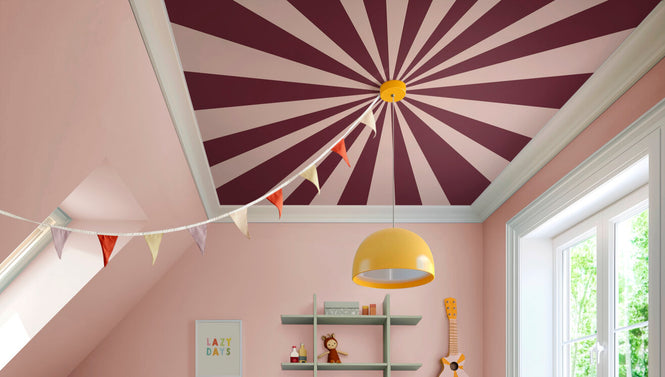 PHOTOWALL / Circus - Rectangle - Dark Red and Pink Wall Mural (e94359)