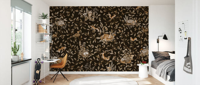PHOTOWALL / Playful Woods - Monochrome - Black (e94566)