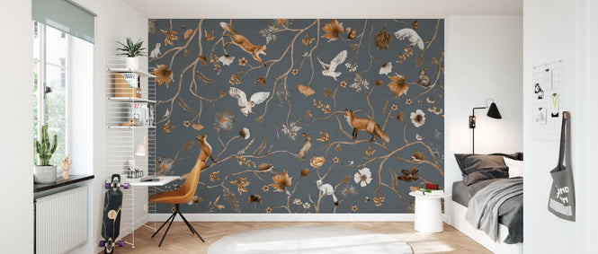 PHOTOWALL / Playful Forest - Blue (e94584)