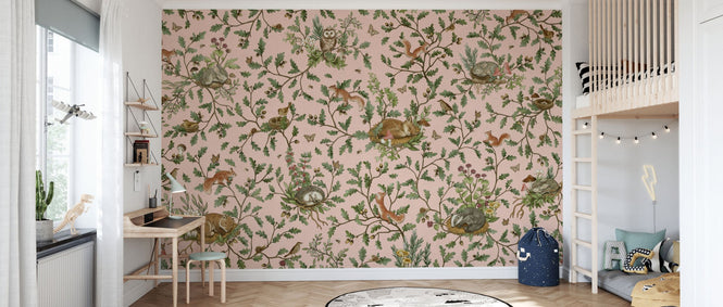 PHOTOWALL / Playful Woods - Pink (e94589)
