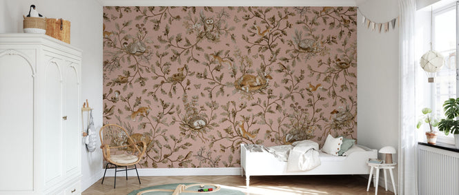 PHOTOWALL / Playful Woods - Vintage - Pink (e94592)