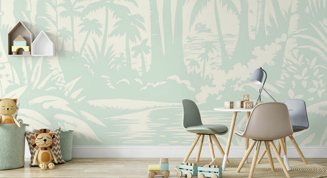 PHOTOWALL / Jungle View - Light Green (e94620)