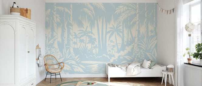 PHOTOWALL / Jungle View - Light Blue (e94621)