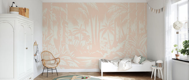 PHOTOWALL / Jungle View - Light Pink (e94624)