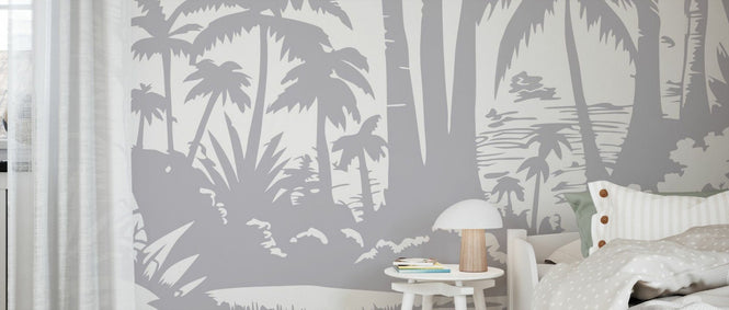 PHOTOWALL / Jungle View - Grey (e94625)