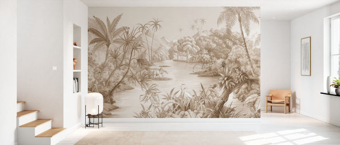 PHOTOWALL / Tangled Jungle II - Beige (e94719)