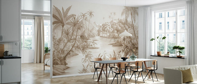 PHOTOWALL / Tangled Jungle II - Beige (e94719)