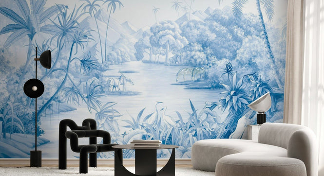 PHOTOWALL / Tangled Jungle II - Blue (e94721)