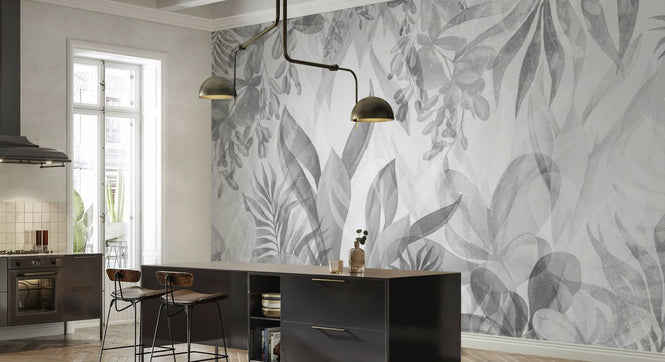 PHOTOWALL / Leafy Greenery - BW (e94734)