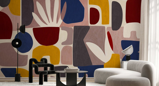 PHOTOWALL / Organic Abstract Shapes - Multicolored (e94759)