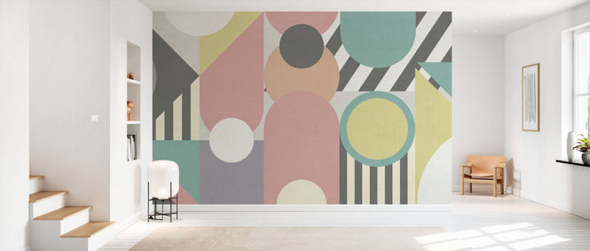 PHOTOWALL / Modern Geometric Abstract - Pink (e94888)