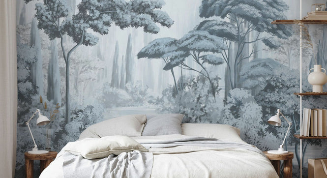 PHOTOWALL / Natural Forest Landscape - Blue (e95081)