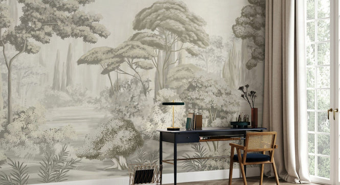 PHOTOWALL / Natural Forest Landscape - Cream (e95083)