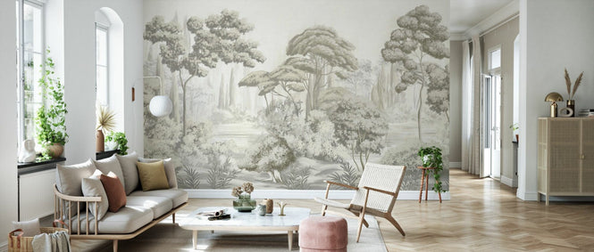 PHOTOWALL / Natural Forest Landscape - Cream (e95083)