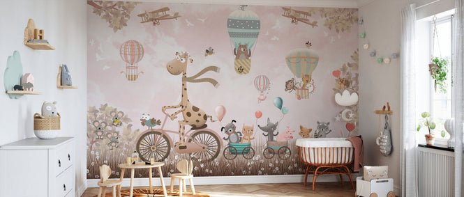 PHOTOWALL / Adventure on a Bicycle - Pink (e95231)