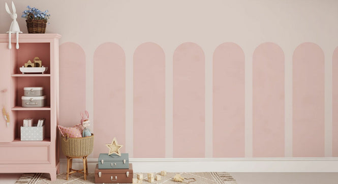 PHOTOWALL / Spaced Scallops - Pink (e95275)