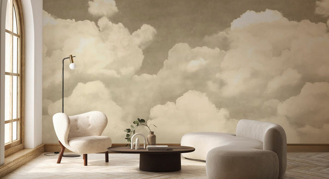 PHOTOWALL / Creamy Clouds - Rust (e95338)