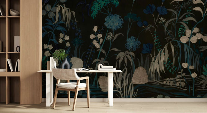 PHOTOWALL / Whispering Wildflower Garden - Midnight (e95385)