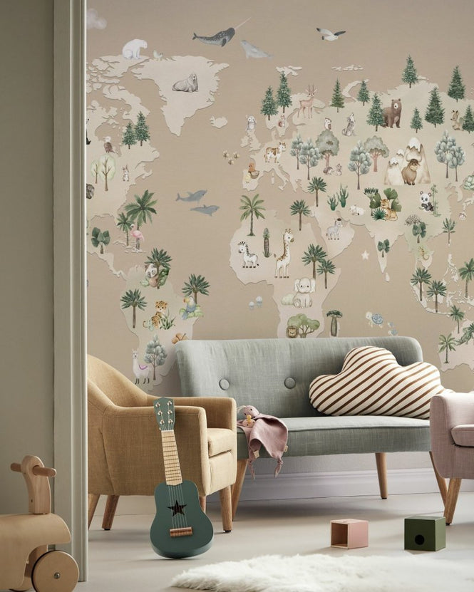 PHOTOWALL / Animal Atlas - Brown (e95707)