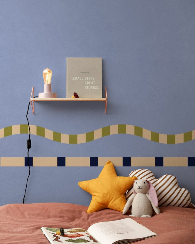 PHOTOWALL / Wavy and Linear Pattern - Muted Blue (e96101)