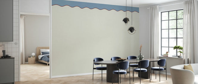 PHOTOWALL / Simple Wave Wall - Blue (e96420)