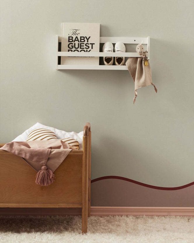 PHOTOWALL / Wavy Border Wall - Dark Red (e96488)